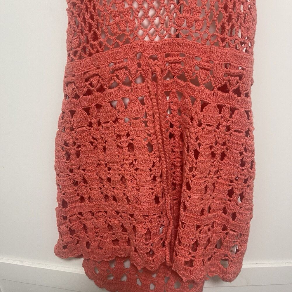 NWT  $128 Free People Bayside Crochet Radiant Watermelon Tunic Size M - Picture 3 of 5